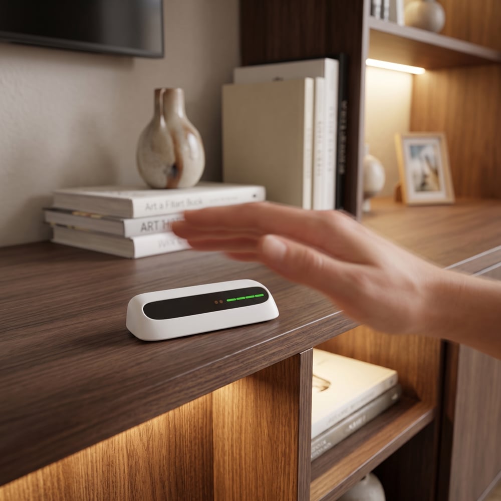 Hand wave cabinet control