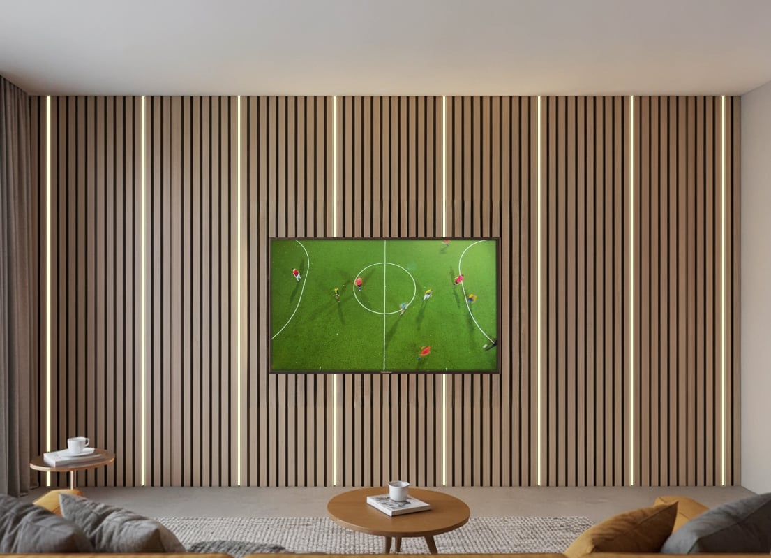 Media wall wide view