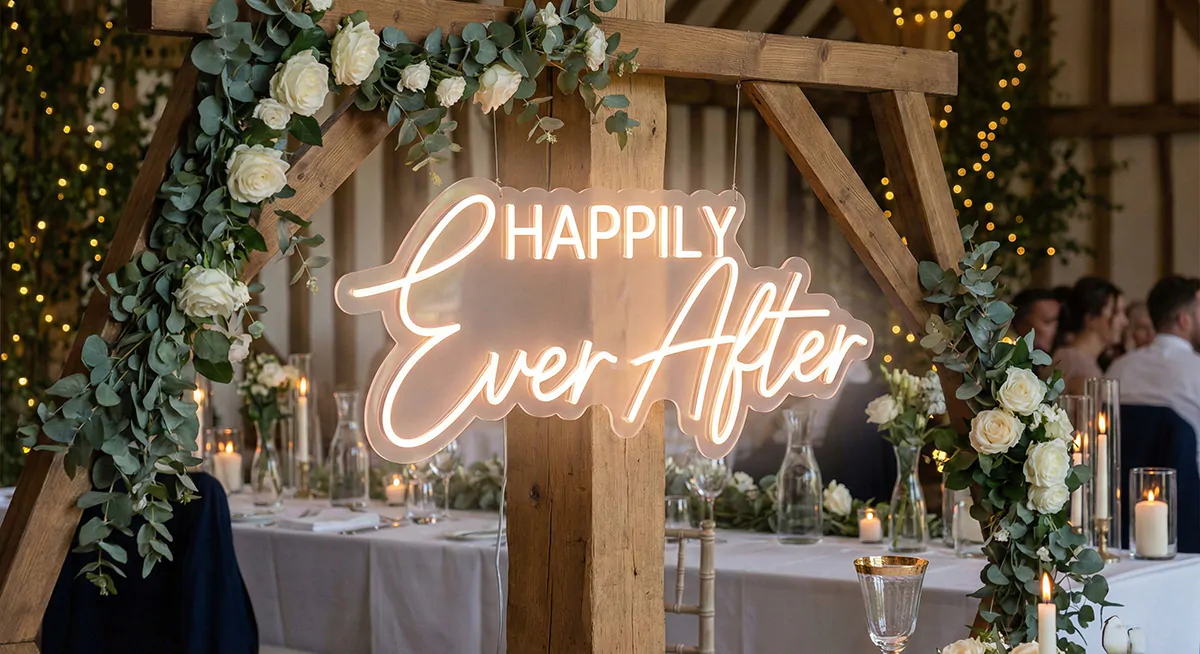 Bespoke wedding neon sign