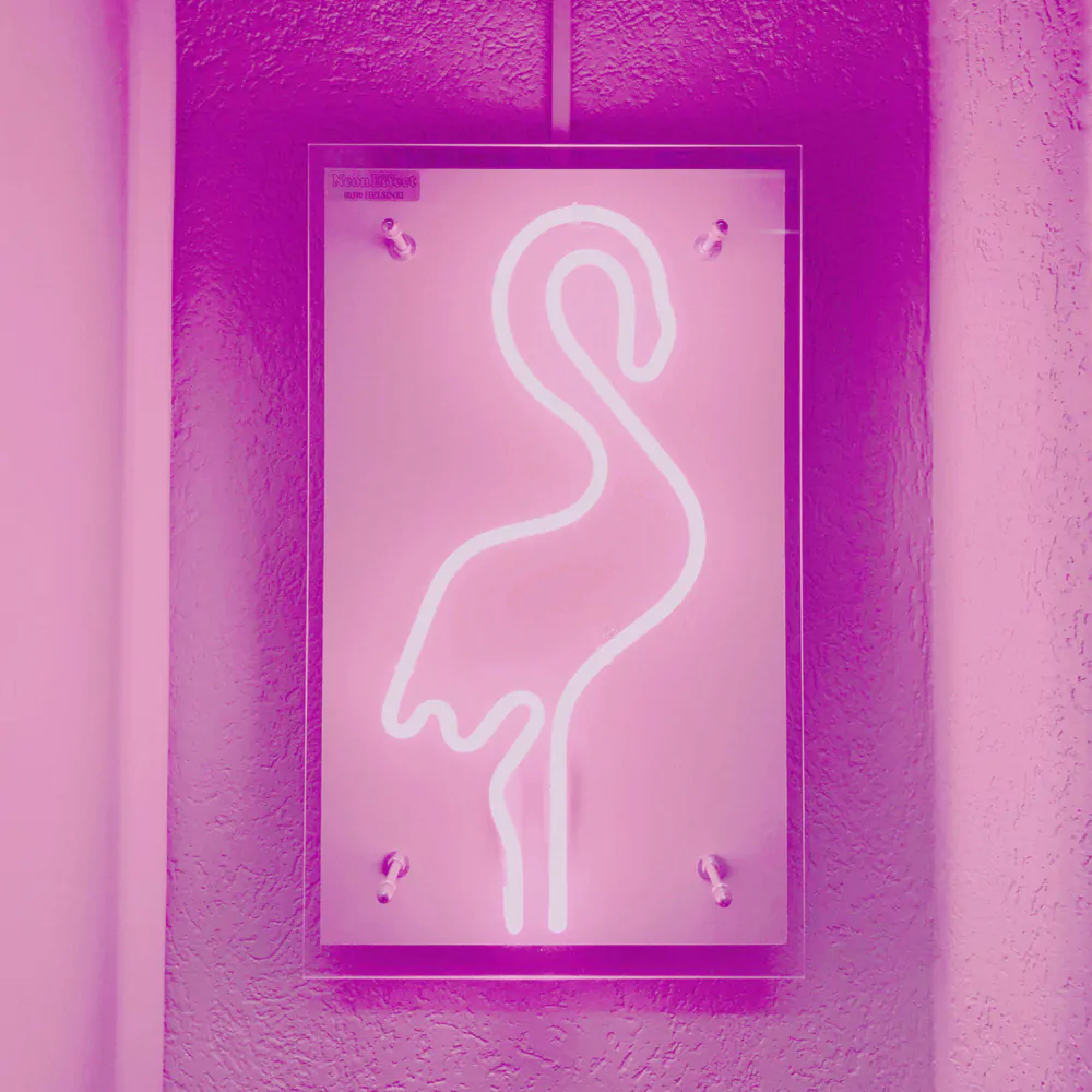 Neon light bar hospitality