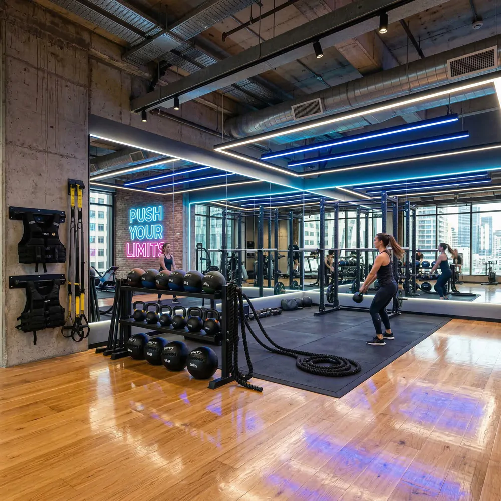 Gym floor LED lighting