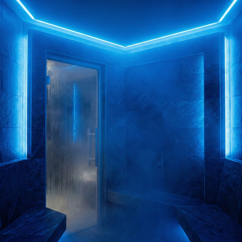 RGB colour changing sauna lighting system