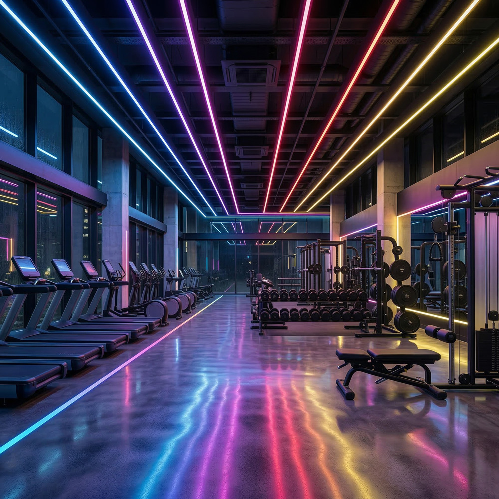 DMX controlled gym lighting 1