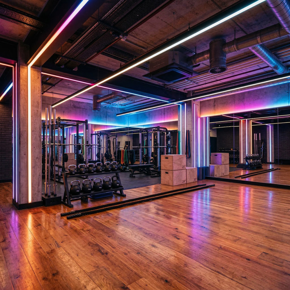 DMX controlled gym lighting 2