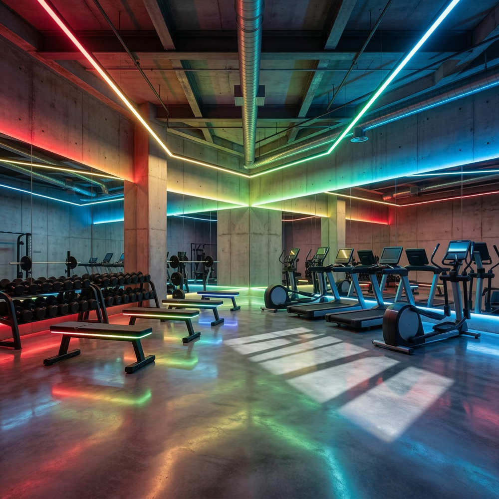 DMX controlled gym lighting 3