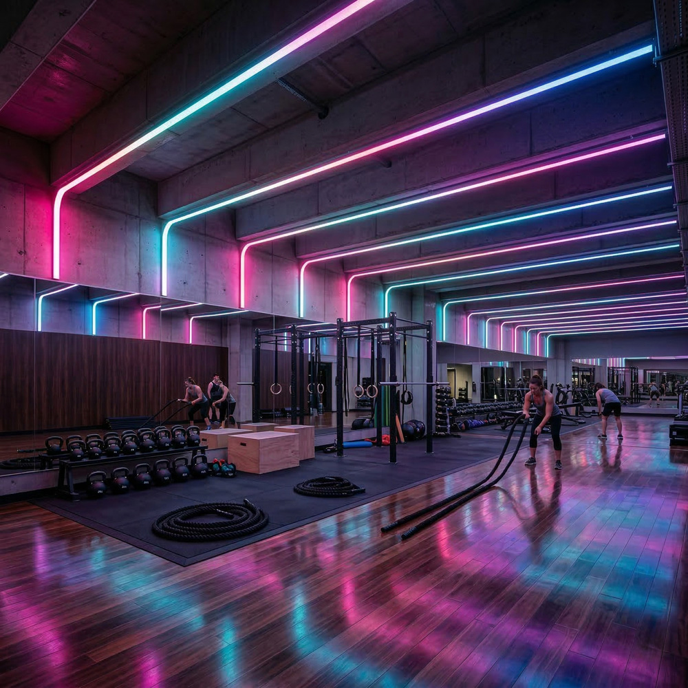 DMX controlled gym lighting 5