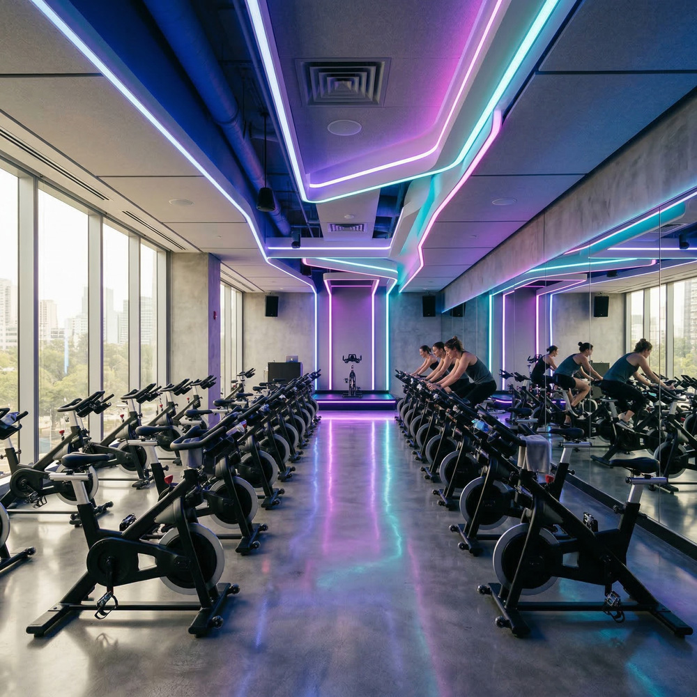 DMX controlled gym lighting 6