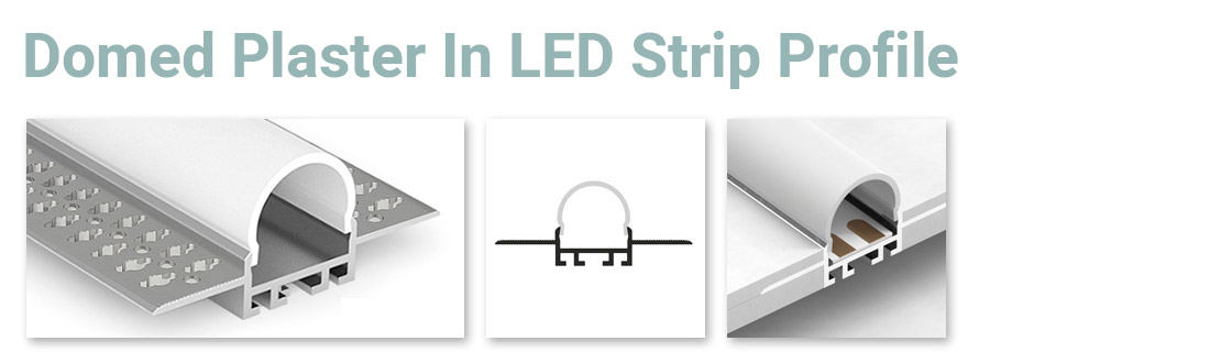 Domed Plaster In LED Strip Profile 1 MTR
