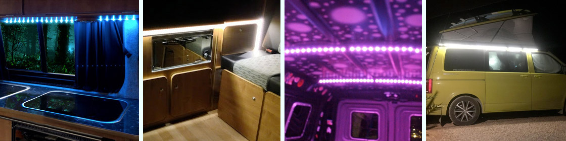 12V LED Strip Lights for Campervans or Mobile Homes