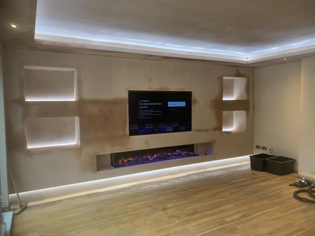 LED Technologies StudioFlex Home Feature Wall Lighting Before