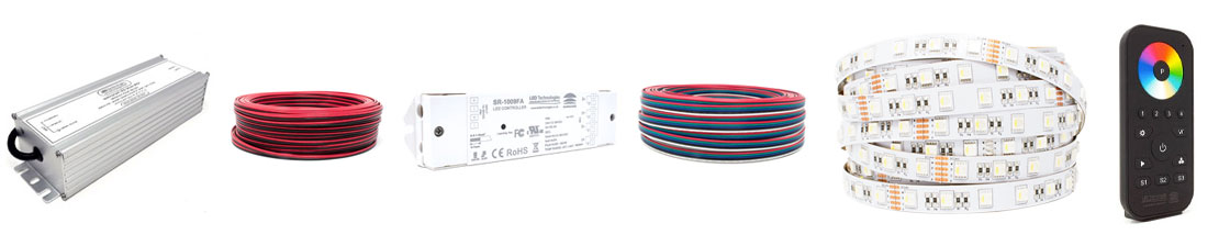 Products for an RGBW Strip Light Installation