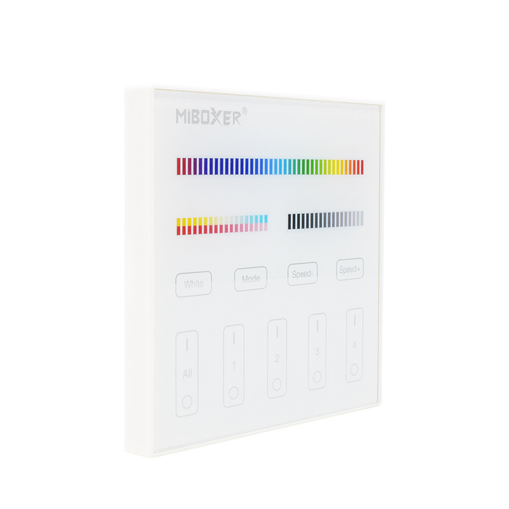T4 MiBoxer RGB+CCT 4-Zone Wall Panel (Mains Powered)